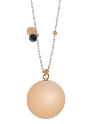 Olivia pink moss agaat  | Bola zwangerschapsketting [ID-530]