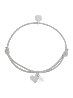 Armband Mea | heart/silver/grey/crystal [ID-588]